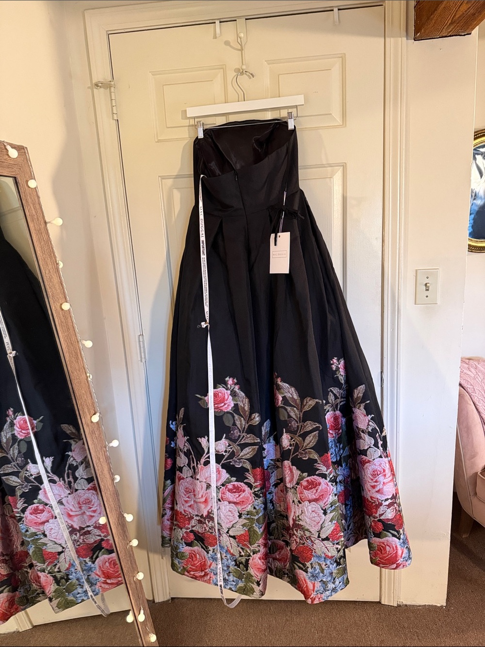 MAC DUGGAL Strapless Floral Brocade Maxi Dress - Picture 10 of 16